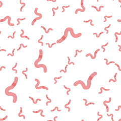 Seamless pattern of worms.