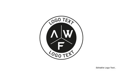 Vintage Retro AWF Letters Logo Vector Stamp 