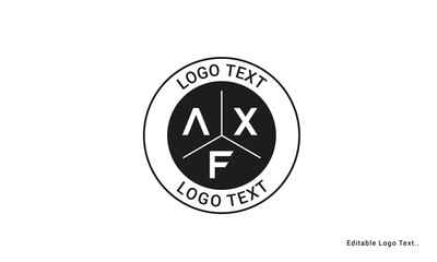 Vintage Retro AXF Letters Logo Vector Stamp	
