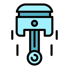 Car part icon. Outline car part vector icon color flat isolated