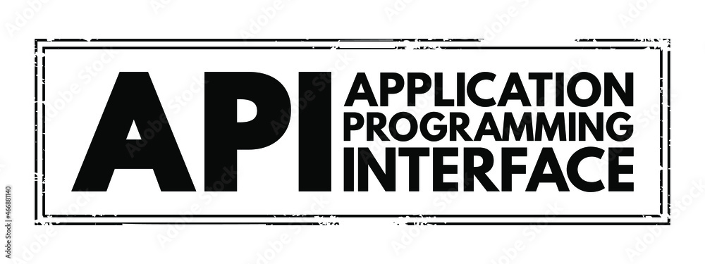 Poster api - application programming interface acronym, technology concept background