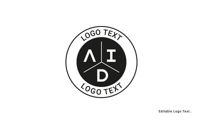 Vintage Retro AID Letters Logo Vector Stamp	