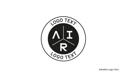 Vintage Retro AIR Letters Logo Vector Stamp	