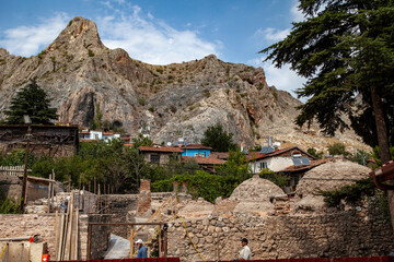 village in the mountains of island