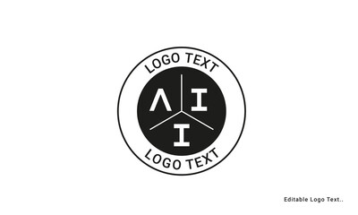 Vintage Retro AII Letters Logo Vector Stamp	