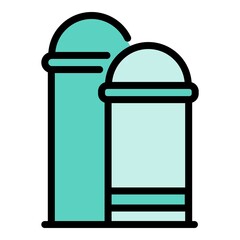 Soil fertilizer icon. Outline soil fertilizer vector icon color flat isolated