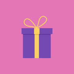 Present gift box icon. Christmas gift 