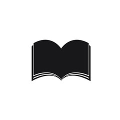 Open book icon flat design isolated vector illustration.