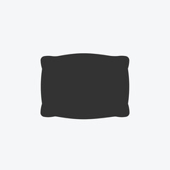 Pillow icon flat design isolated vector illustration.