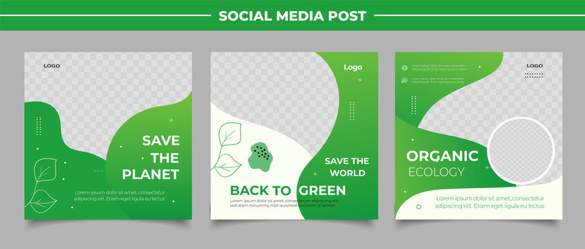 Organic go green banner template - Powered by Adobe