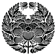 宗派紋「抱き牡丹」