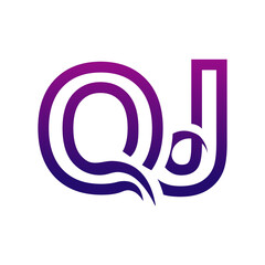 Creative QJ logo icon design