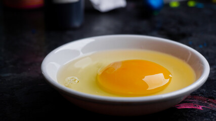 egg yolk in a bowl