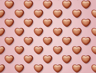 Sweet banner for Valentines Day, delicious background pattern, vector illustration 10eps