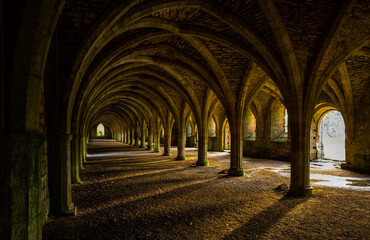 Fountains Abbey Arches Yorkshire England UK
