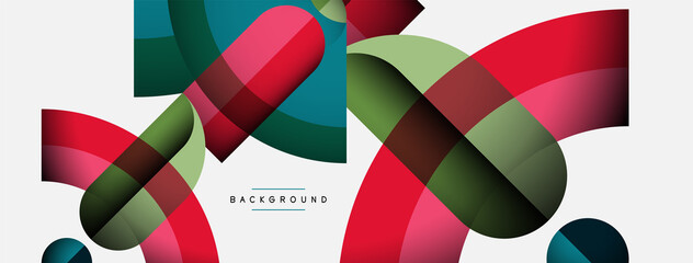 Trendy shapes, color minimal design composition, lines and shadows for wallpaper banner background or landing page