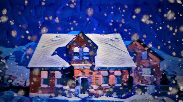 Haus im Schnee