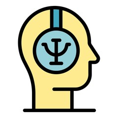 Support health icon. Outline support health vector icon color flat isolated