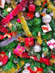 christmas tree decoration background 