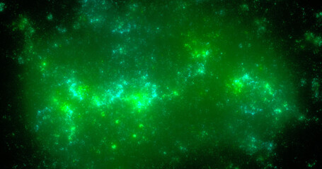 green nebula galaxy background