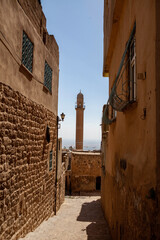narrow street in the town
