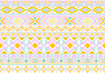 Tribal ethnic motifs geometric vector seamless background.