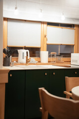 Detail of little modern kitchen