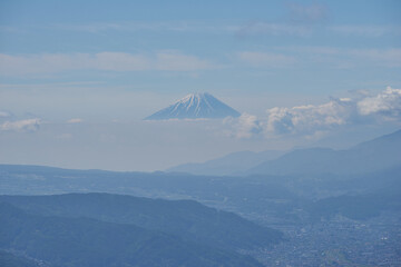 長野県　高ボッチ高原からの富士山
