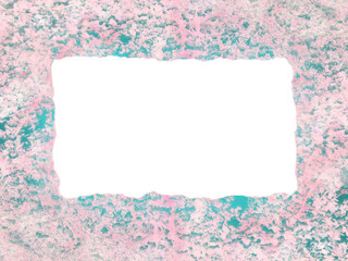 ピンクとグリーンのレトロなフレーム背景
