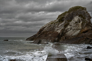 Dramatic Seascape, view from Combe Martin Beach in Devon, United Kingdom