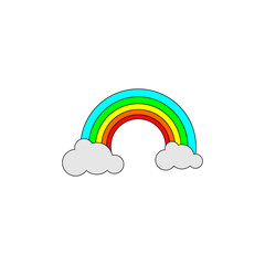 rainbow icon design template vector