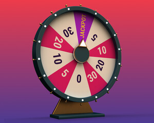 casino wheel of fortune banner 3d render 3d rendering illustration 