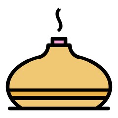 Lamp diffuser icon. Outline lamp diffuser vector icon color flat isolated