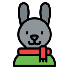 rabbit Color line icon