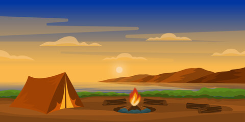 Fototapeta na wymiar Campfire Background 