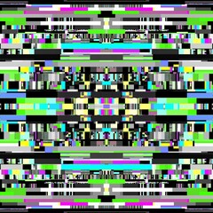 Abstract fractal pattern. Abstract symmetric glitch technology image.