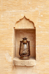 old lantern on the wall