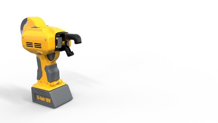 Obraz premium electric reinforcing steel wire tier tool. isolated conceptual industrial 3D rendering