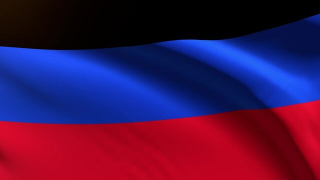 Donetsk Peoples Republic festive flag - loop animation