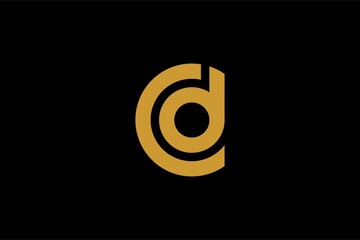 Letter CD logo design vector. CD monogram logo symbol.