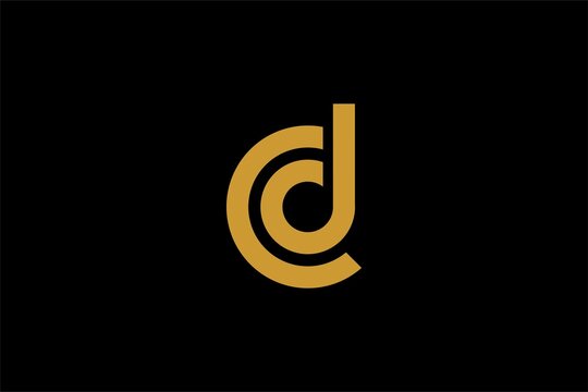 Letter CD logo design vector. CD monogram logo symbol.