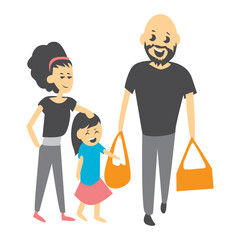 Family shopping icon vector illustration design
