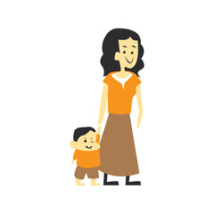 Family shopping icon vector illustration design