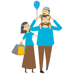 Family shopping icon vector illustration design