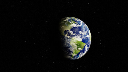 View of Earth in open space, illustration