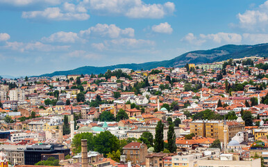 Fototapeta na wymiar Sarajevo, the capital city of Bosnia and Herzegovina