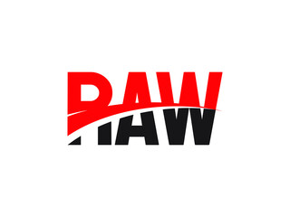 RAW Letter Initial Logo Design Vector Illustration