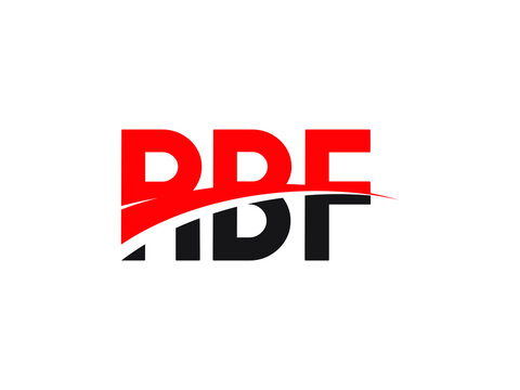 RBF Letter Initial Logo Design Vector Illustration