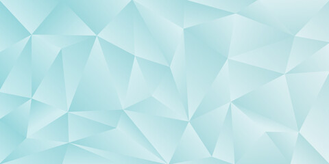 Blue geometric abstract banner - triangle sleek design background