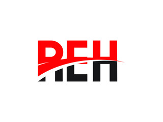 REH Letter Initial Logo Design Vector Illustration
